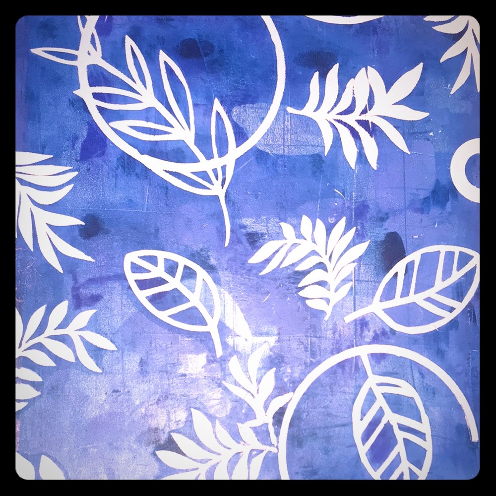 Acrylic monoprint original multimedia